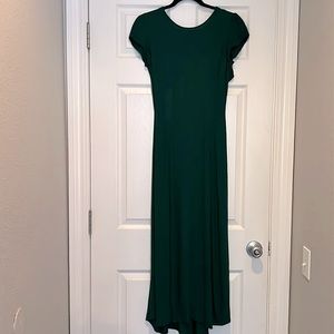 Reformation Gavin dark green dress